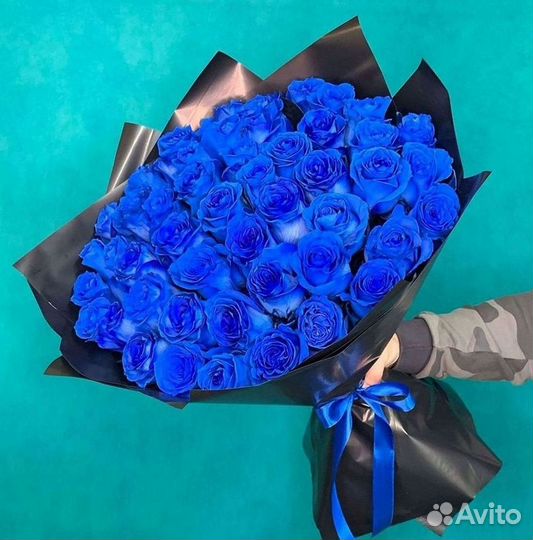 Синие розы. Букеты Цветы доставка