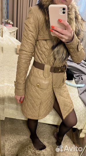 Кожаное пальто