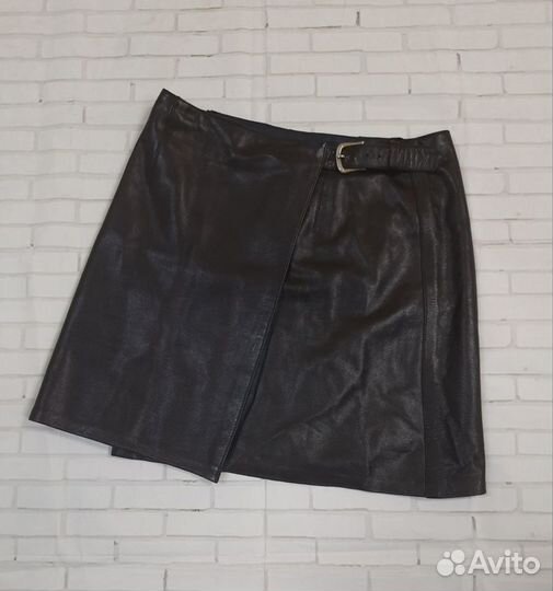 Кожаные женские брюки,юбка,жилет 44-46