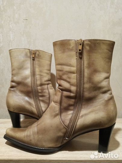 Полусапожки женские 39 раз., натуральная кожа