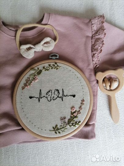 Вышивка гладью именная