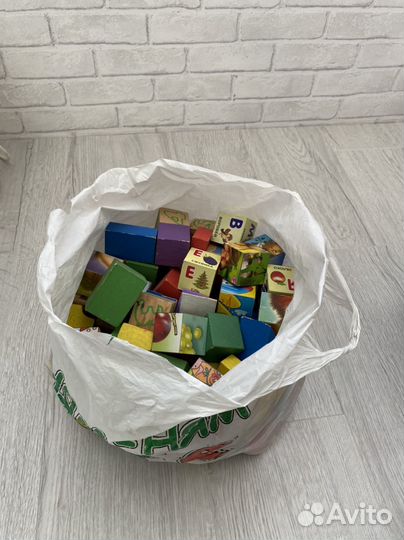 Кубики деревянные