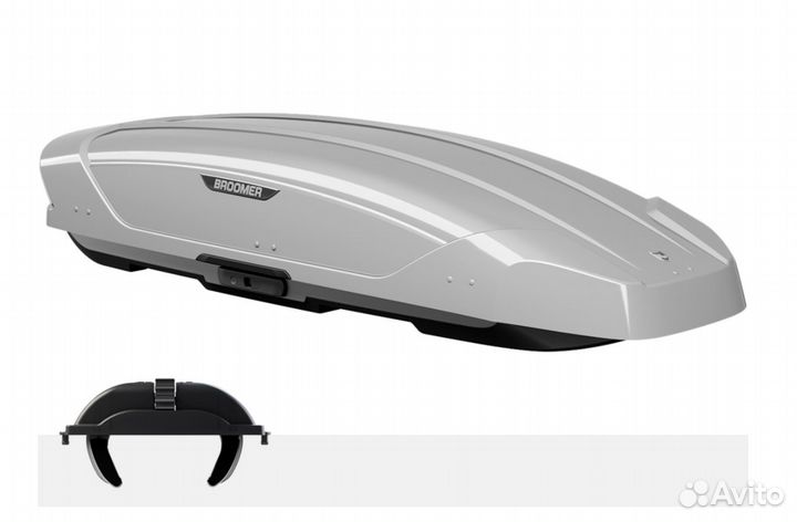 Автобокс Broomer Venture XL (500 л.) Серый металли