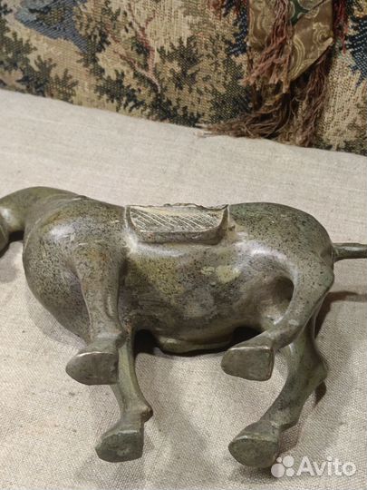 Конь большой латунь бронза монгольский