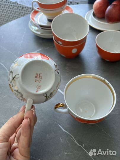 Новый чайный сервиз винтаж фарфор дулево