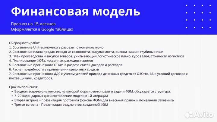 Финансовый анализ бизнеса для маркетплейсов