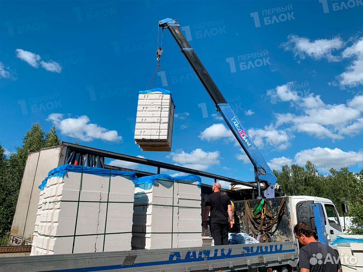 Газобетонный блок заводской D500 B2.5 с доставкой