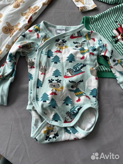 Новогодние боди 68 и 74 размеры