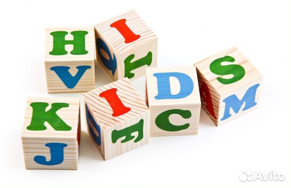 Кубики Алфавит английский язык. 12 шт