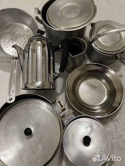 Набор алюминиевой посуды СССР для дачи