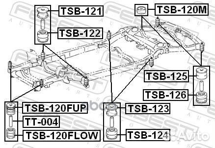 Сайлентблок подрамника Toyota Land Cruiser prado