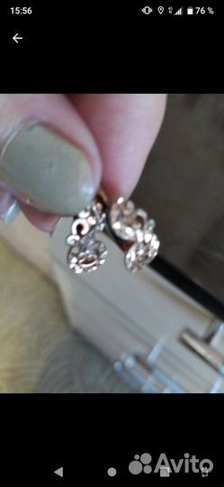 Позолоченные серьги