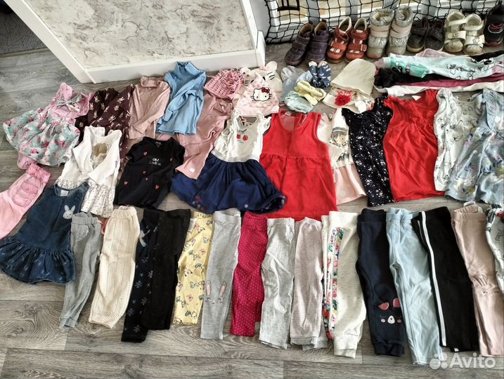 Вещи пакетом на девочку от 74-92