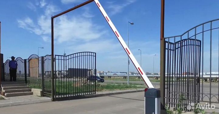 Установка шлагбаума