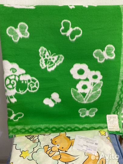Новое одеяло байковое и комплект белья