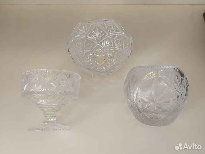 Ваза хрустальная СССР, конфетницы