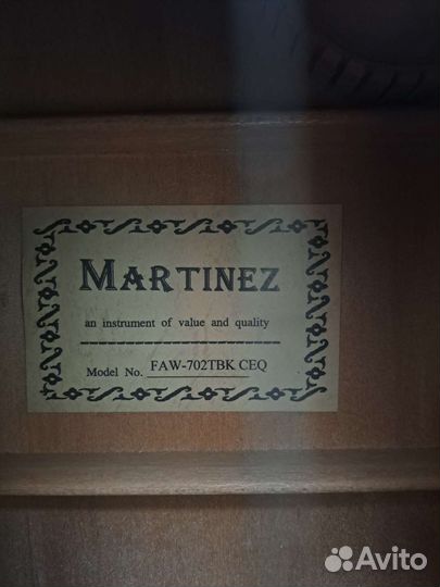 Гитара Martinez FAW-702CEQ TBK