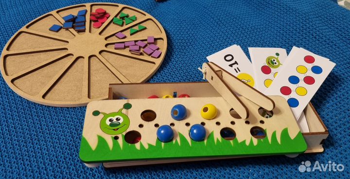 Развивающие игрушки гусеница и ритмический круг