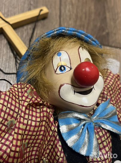 Кукла марионетка клоун