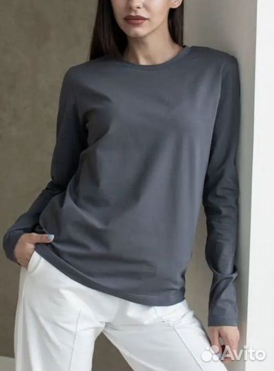 Лонгслив графит