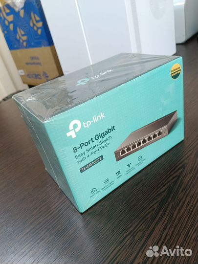 Коммутатор TP-Link с PoE 8 портов, новый