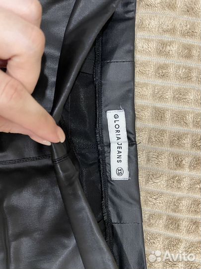 Юбка кожаная