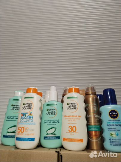 Молочко для и после загара garnier Nivea