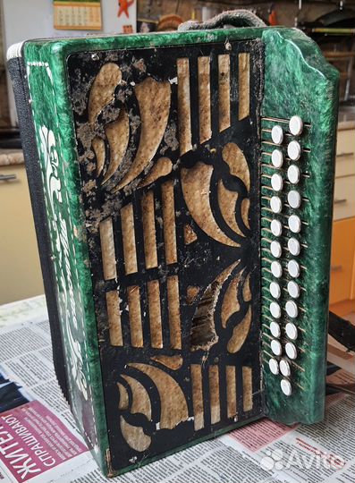 Гармошка зеленая СССР Тульская 301