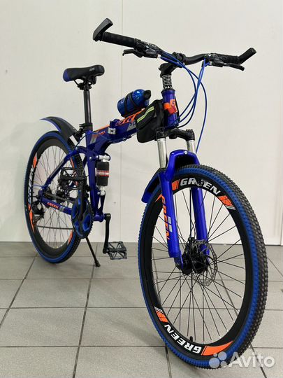 Велосипед складной 26R Green синий