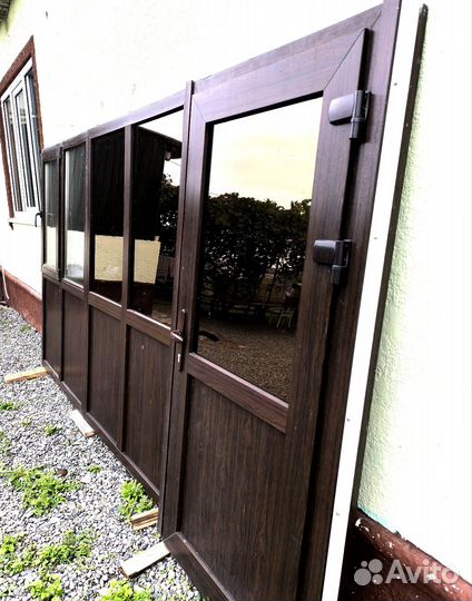 Витражные окна пластиковые пвх 60тыс 1. 95 на 3.65