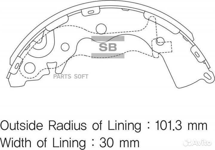 Sangsin brake SA153 Колодки тормозные задние SA153