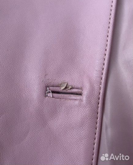 Кожаная куртка розовая