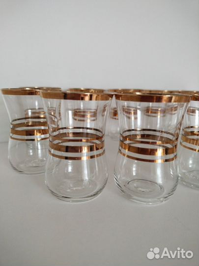 Новый набор стеклянных стопок восточный СССР