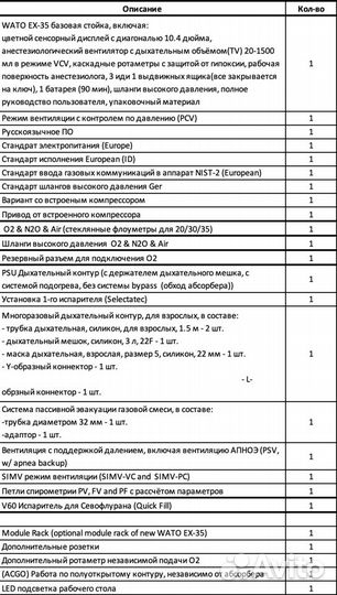 Наркозно-дыхательный аппарат Mindray wato-35