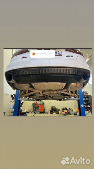 Диффузор audi a4 b8 на задний бампер