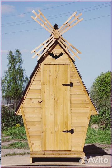 Дачный туалет деревянный с установкой OZF