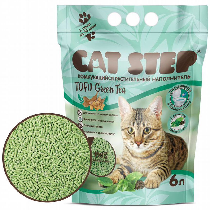 Наполнитель Cat Step Tofu Green Tea (6 л)