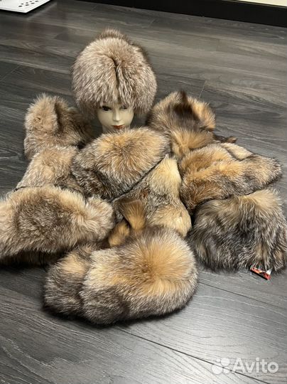 Новая меховая шапка из лесы кристал