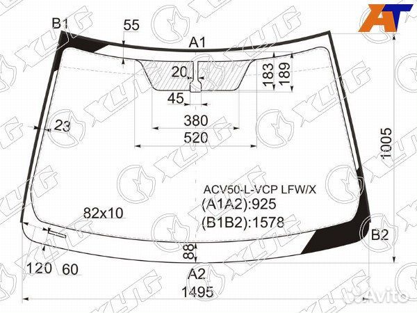 Стекло лобовое toyota camry europe/russia 70