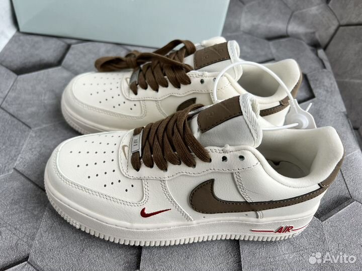 Кроссовки Nike air force 1 бежевые 36-46