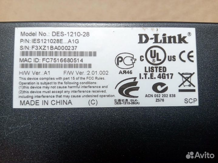 Коммутатор D-link DES-1210-28