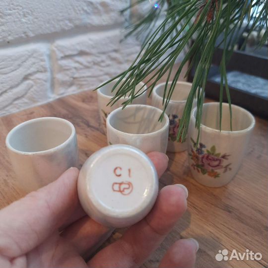 Стопка/рюмка фарфоровые СССР 6 шт