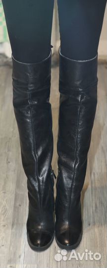 Сапоги Zara кожаные на 40-41р