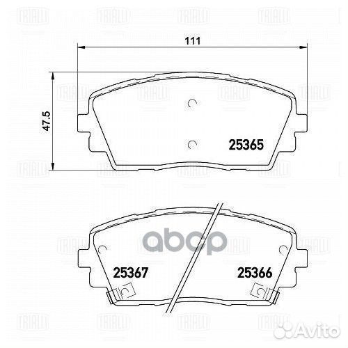 Колодки торм. для а/м Kia Picanto (11) диск