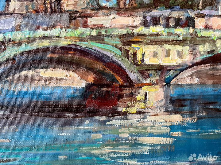 Свежий ветер на Неве картина маслом авторская