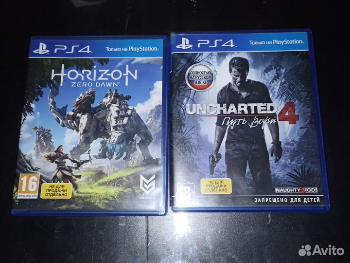 Игра на ps 4 uncharted 4 и horizon zero dawn