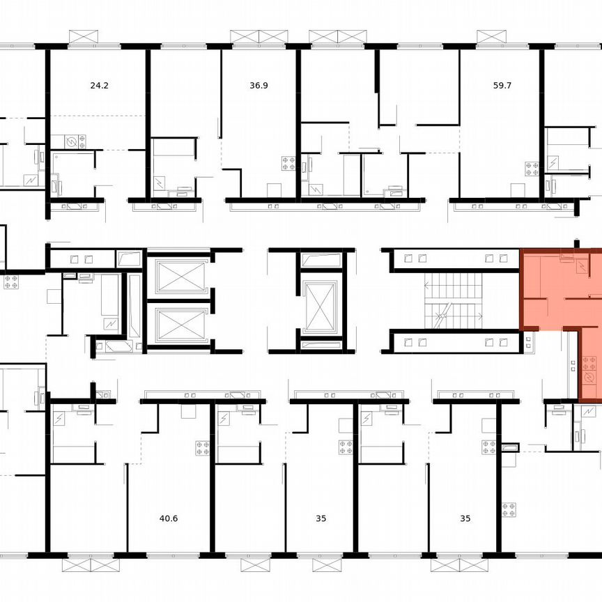 1-к. квартира, 39,8 м², 4/14 эт.