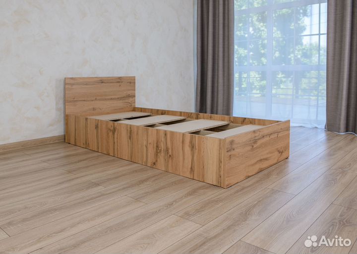 Кровать с матрасом 90х200 односпальная