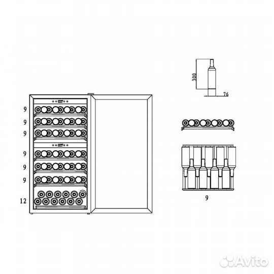 Винный шкаф caso WineComfort 66 black