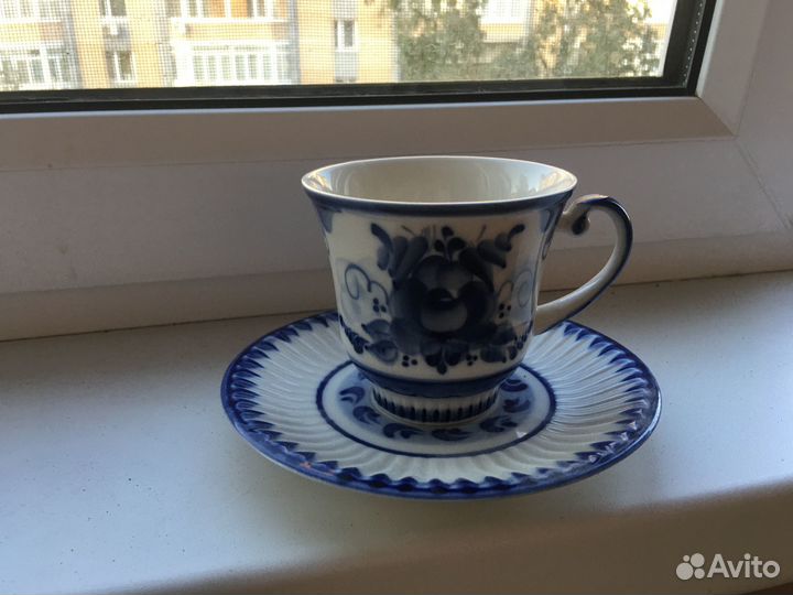 Чайная пара Гжель